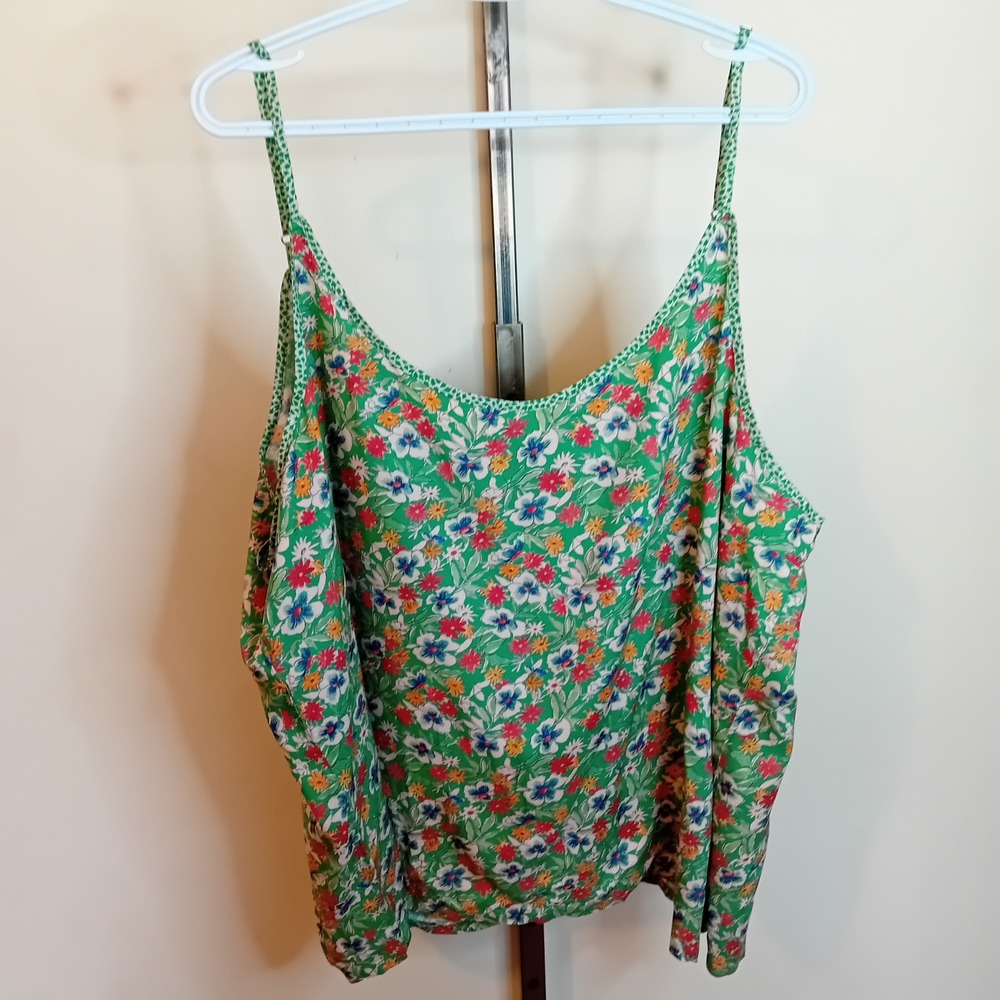 NWOT Plus Size Maison d'Hermine Floral Cottagecore Tank‎ Top Colorful Summer 26W - Picture 11 of 15